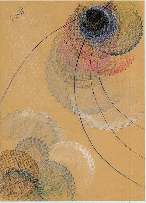 Autorenarbeit von Alexander Babel. „Rotation“. Schule IMAGO, 2004, Pastell, 70x50 cm.