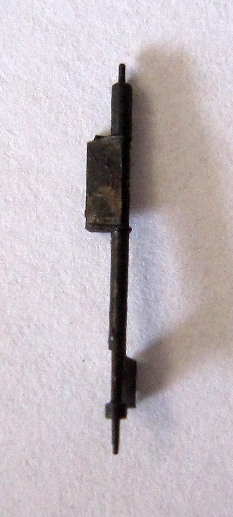 The balance staff has been hardened and tempered. Antique verge escapement table clock with fusee and chain.