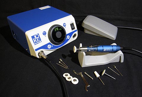 Полировальная система JoKe ENESKA 3-2 от Joisten и Kettenbaum, блок управления, педаль, разные полировальные насадки.