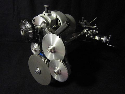 Винторезное устройство Schaublin 70, Attachment for screwcutting with Schaublin 70, открытый шпиндель, 90 шагов на дюйм.