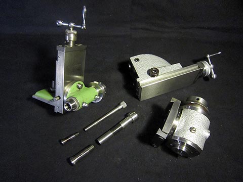 Schaublin 70 lathe, vertical slide (old and new versions).