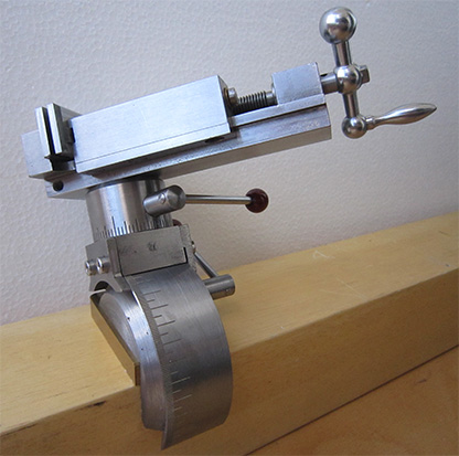 Precision vise on the watchmaker's bench